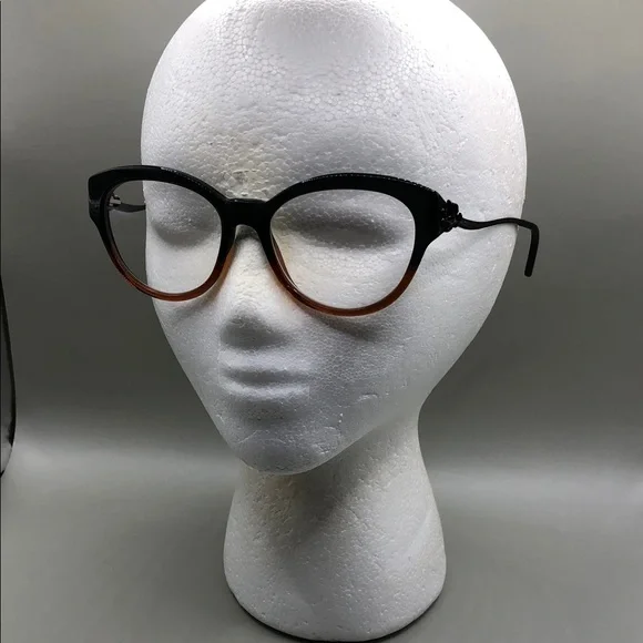 Coach Black Amber Glitter Gradient Frame Glasses HC6093 5490 52-17-135 Cat Eye - Picture 9 of 10